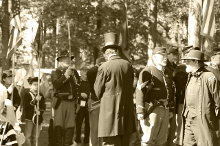 The President reviews the troops